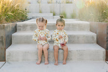 Load image into Gallery viewer, The "Brooklyn" Ruffle Rashguard Suit - Size 6/12M or 10/11Y