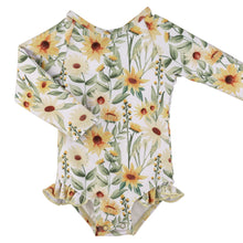 Load image into Gallery viewer, The "Brooklyn" Ruffle Rashguard Suit - Size 6/12M or 10/11Y