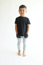 Load image into Gallery viewer, Harem Joggers | Grey with Leather - Size 1/2Y