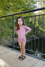Load image into Gallery viewer, The "Olivia" Ruffle Rashguard Suit - Sizes 12/24M, 2/3Y, 6/7Y, 8/9Y