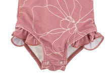 Load image into Gallery viewer, The "Olivia" Ruffle Rashguard Suit - Sizes 12/24M, 2/3Y, 6/7Y, 8/9Y