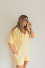 Load image into Gallery viewer, Ladies Shorts Romper | Lemon Gelato