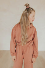 Load image into Gallery viewer, Youth Terry Cinch Waist Hoodie | Lunar Blush
