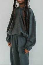 Load image into Gallery viewer, Youth Terry Cinch Waist Hoodie | Meteorite
