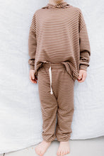 Load image into Gallery viewer, Terry Sweatpants | Mocha Stripes
