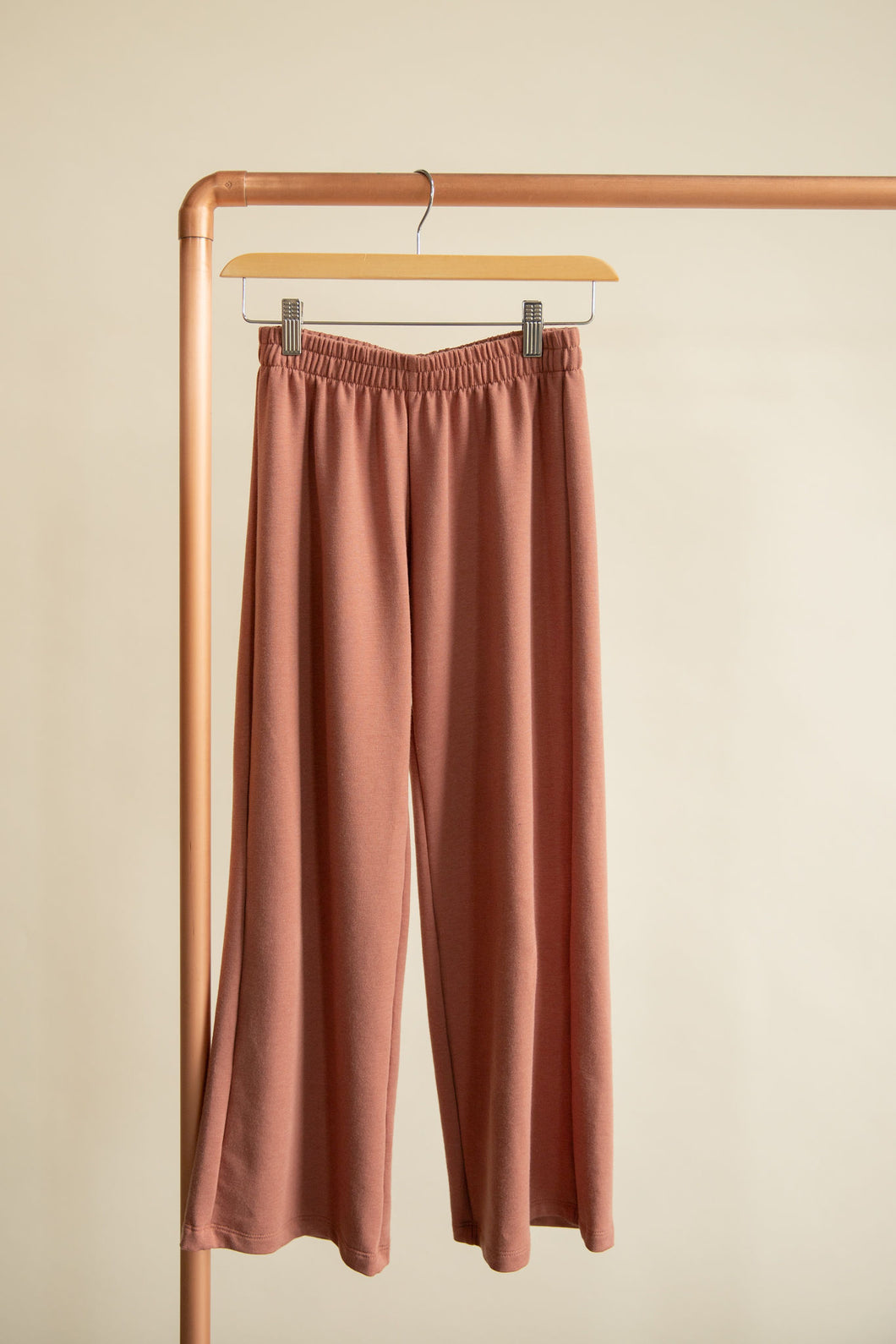 Youth Terry Wide Leg Sweatpants | Lunar Blush