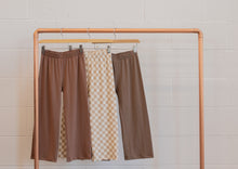 Load image into Gallery viewer, Youth Wide Leg Pants | Beige Checkers
