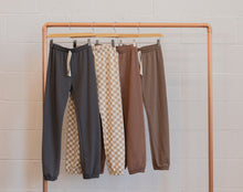 Load image into Gallery viewer, Youth Terry Sweatpants | Mocha Stripes
