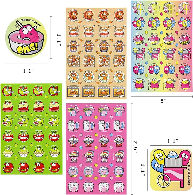 Scratch & Sniff Stickers Mystery Pack (3 sheets of stickers)