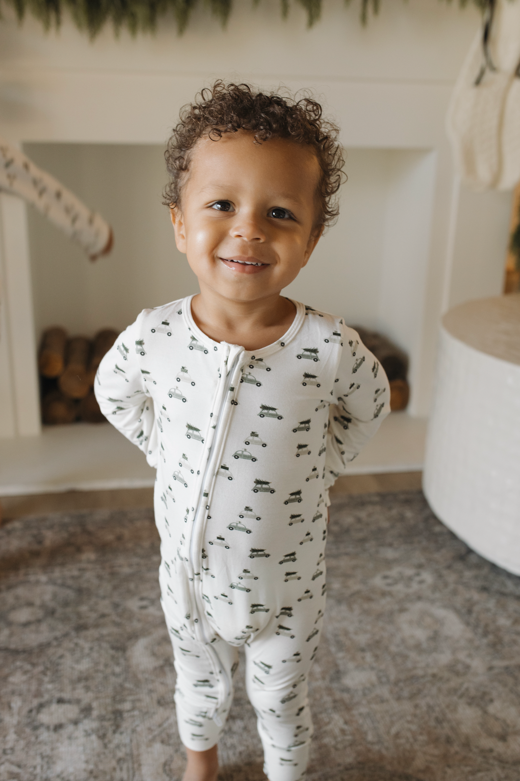 Holiday Bamboo Infant Onesie | Sage Cars