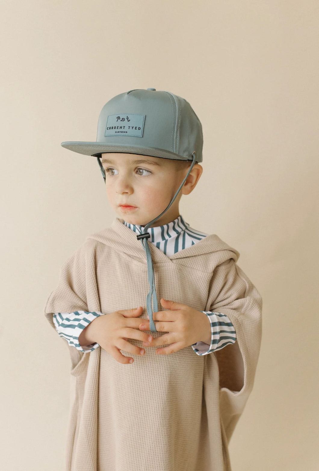 Classic Waterproof Snapback Hats | Stone Blue