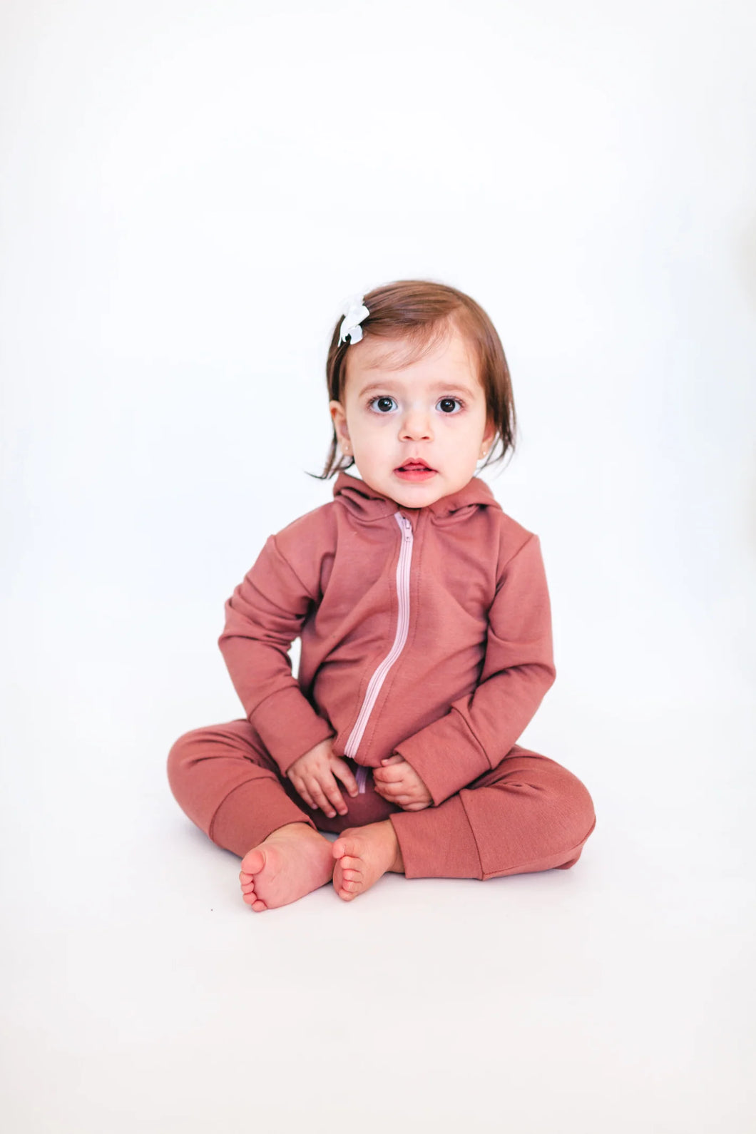 Hooded Romper | Withered Rose