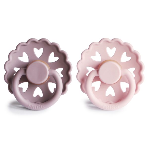 FRIGG Andersen Natural Rubber Baby Pacifier | Twilight Mauve / White Lilac