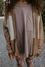 Load image into Gallery viewer, Knit Button Cardigan | Caramel with Bone - Size 10/11Y
