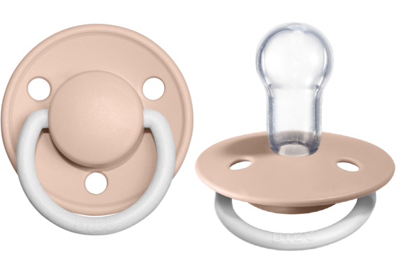 BIBS Pacifier De Lux Silicone 2 Pack | Blush Night