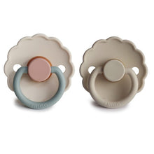 Load image into Gallery viewer, FRIGG Daisy Natural Rubber Baby Pacifier | Cotton Candy/Sandstone

