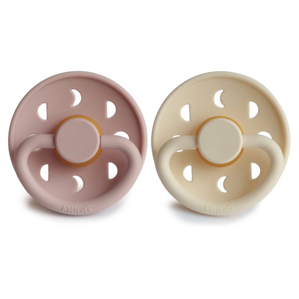 FRIGG Moon Natural Rubber Baby Pacifier | Blush / Cream